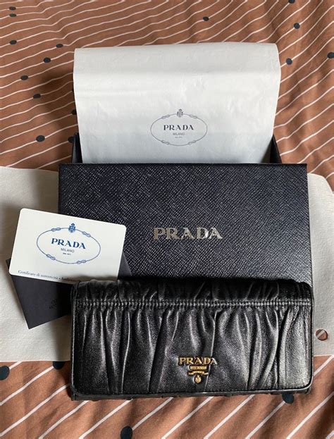 prada nappa gaufre long flap wallet|PRADA Nappa Gaufre Wallet Black 965630 .